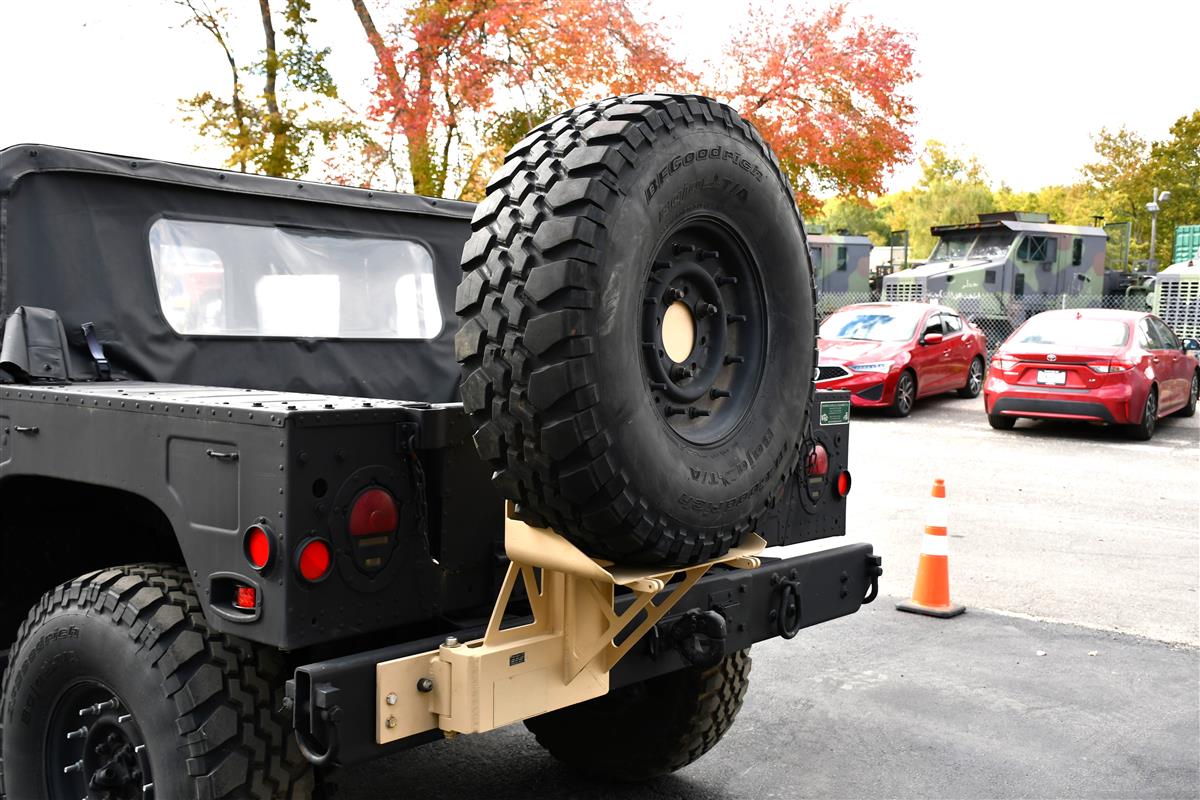 Spare Tire Carrier Rear Bumper Mounted Swing Away Style with Hardware